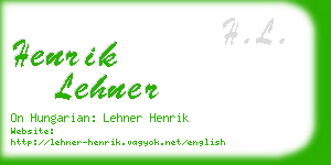 henrik lehner business card